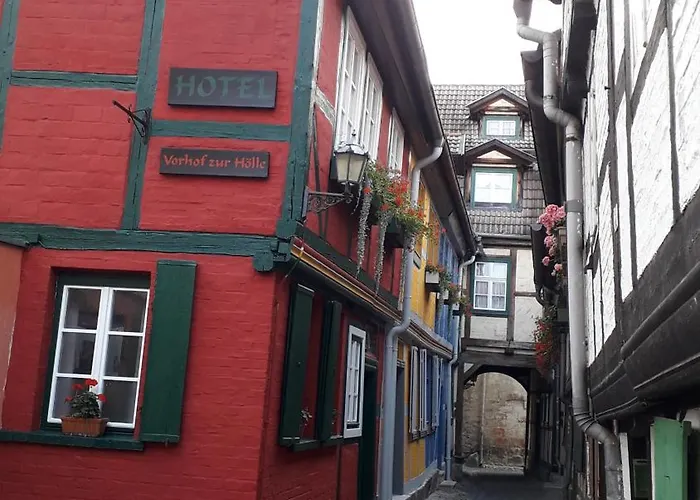 Fachwerkhotel Garni - Ferienhaeuser Vorhof Zur Hoelle Lägenhet Quedlinburg